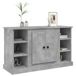 vidaXL Buffet Gris béton 100x35 5x60 cm Bois d'ingénierie
