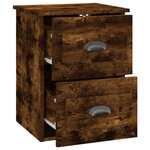 vidaXL Table de chevet murale chêne fumé 41 5x36x53 cm
