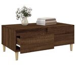 vidaXL Table basse Chêne marron 90x50x36 5 cm Bois d'ingénierie
