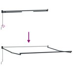 vidaXL Store Rétractable Manuel Vert et Blanc 350x250 cm