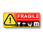 Lot de 50 Etiquettes FRAGILE dimension 4x10 cm