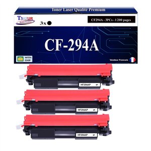 T3AZUR -3x Toners compatibles avec HP CF294A (94A) pour HP LaserJet Pro MFP M118dw  M148dw  M148fdw