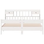 vidaXL Lit bibliothèque sans matelas blanc 180x200 cm bois pin massif