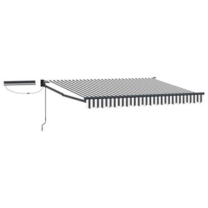 vidaXL Auvent rétractable électrique Anthracite et blanc 3 5 x 2 5 m