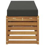 vidaXL Banc de Tabouret Naturel et Anthracite 115 x 43 x 37 cm