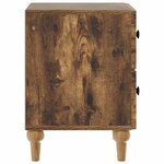 vidaXL Cabinet de chevet avec tiroir Chêne fumé 43 x 34 5 x 48 cm