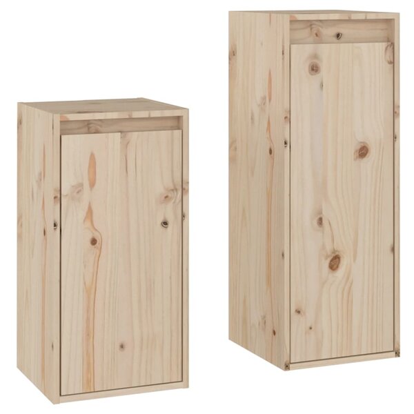 vidaXL Meubles TV 2 Pièces Bois massif de pin