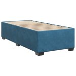 vidaXL Sommier à lattes de lit avec matelas bleu 80x200 cm velours