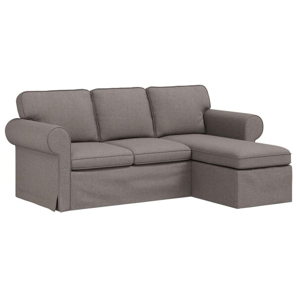 vidaXL Canapé Taupe 195 x 138 x 80 cm tissu