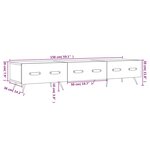 vidaXL Meuble TV gris béton 150x36x30 cm bois d'ingénierie