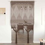 vidaXL Rideau en macramé Taupe 140x240 cm Coton