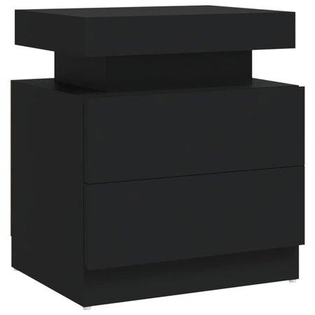 vidaXL Table de chevet Noir 45x35x52 cm Aggloméré