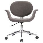 vidaXL Chaise pivotante de bureau Gris Tissu