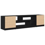 vidaXL Meuble TV chêne noir 188 5x41x50 cm bois d'ingénierie