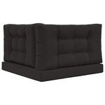 vidaXL Coussin de canapé d'extérieur 3 Pièces Noir Polyester