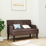 vidaXL Banc avec dossier marron 112x65 5x75 cm similicuir