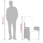 vidaXL Ensemble à manger de jardin et coussins 9 Pièces mélange beige