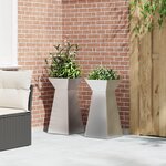vidaXL Support de plante Acier inoxydable 35 x 35 x 73 cm