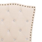 vidaXL Lit avec matelas Beige Tissu 160x200 cm