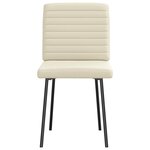 vidaXL Chaises à manger lot de 2 crème similicuir