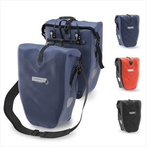 ACROPAQ Sacoche Vélo 25 L porte bagages- Universelle 100  imperméable- Bandoulière  Poignée et réflecteurs - Bleu