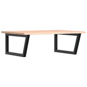 vidaXL Étagère de vasque murale acier et bois de chêne massif