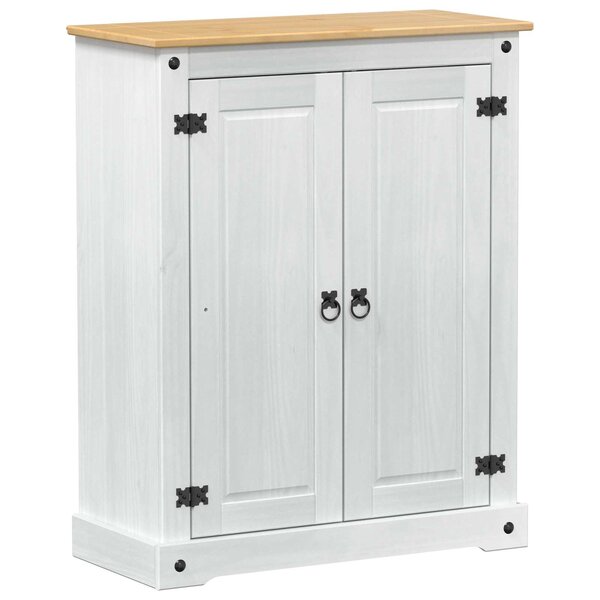vidaXL Cabinet à chaussures Blanc 86 x 38 5 x 108 cm Pin massif