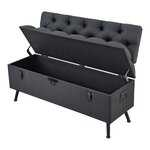 Banquette de rangement malmöhus siège rabattable gris foncé 03_0006447