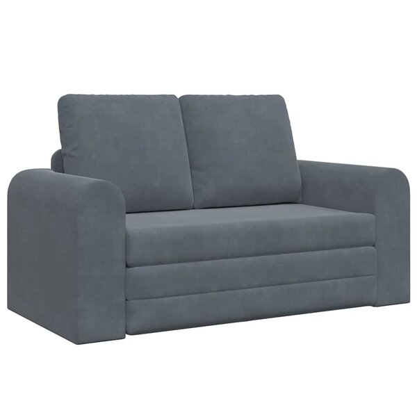 vidaXL Canapé-Lit Gris foncé 148 x 71 x 83 cm Velours