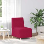 vidaXL Canapé modulaire sans accoudoirs Rouge vin 55 cm Velours