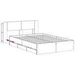 vidaXL Cadre de lit avec rangement Sonoma gris 160 x 200 cm
