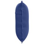 vidaXL Coussin de Dos Bleu police 60 x 50 cm Tissu en velours côtelé