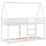 vidaXL Lit superposé sans matelas blanc 75x190 cm bois de pin massif