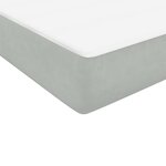 vidaXL Sommier à lattes de lit et matelas gris clair 90x210 cm velours