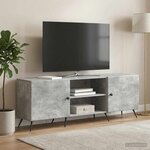 vidaXL Meuble TV Gris béton 150 x 31 x 50 cm Bois d'ingénierie