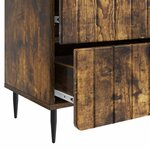 vidaXL Cabinet de chevet Chêne fumé 62 x 34 5 x 49 5 cm