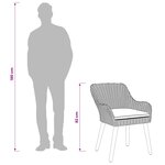 vidaXL Ensemble de salle à manger pour jardin 5 pc Gris clair