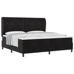 Lit Box Spring vidaXL avec Matelas Noir 200x200 cm Velours