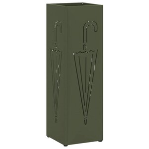 vidaXL Porte-parapluie Olive 15 5 x 15 5 x 49 cm Métal