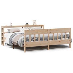 vidaXL Cadre de lit sans matelas 200x200 cm bois massif de pin