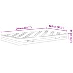 vidaXL Matelas à ressorts bonnell moyen 120x200 cm