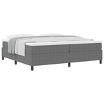 vidaXL Lit à ressorts avec matelas gris clair 200x200 cm en velours côtelé