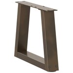 vidaXL Pieds de table basse en forme de V  2 pièces  acier naturel  30 x (30-31 3) cm