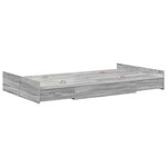 vidaXL Cadre de lit avec rangement Sonoma gris 120 x 200 cm