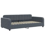 vidaXL Lit de repos sans matelas gris foncé 100x200 cm velours