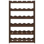 vidaXL Casier à bouteilles pour 30 bouteilles marron bois pin solide