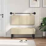 vidaXL Tête de lit suspendue Crème Tissu