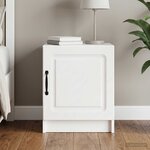 vidaXL Cabinet de chevet Blanc brillant 43 x 34 5 x 47 cm