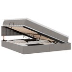 vidaXL Lit de rangement LED avec matelas Taupe 160 x 200 cm Tissu