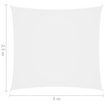 vidaXL Voile de parasol tissu oxford rectangulaire 2 5x3 m blanc
